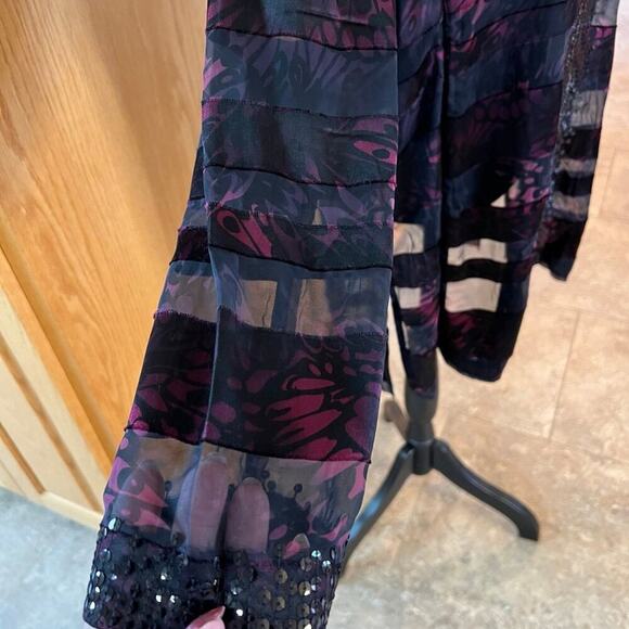 CHICOS 2 (M 12-14) women’s jacket, black with sequins and iridescent color - Picture 8 of 12